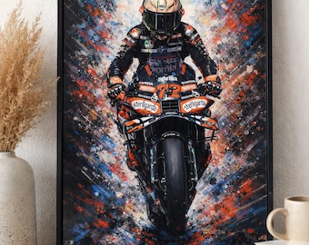 Marco Bezzecchi MotoGP Poster - Aprilia Racing Wandkunst