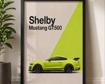 Ford Shelby ID Poster | Modernes Auto Poster | Automobil Dekor