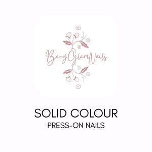 Solid Colour Press On Nails | Custom Nails | Hand Painted | Gel Nails | Reusable False Nails