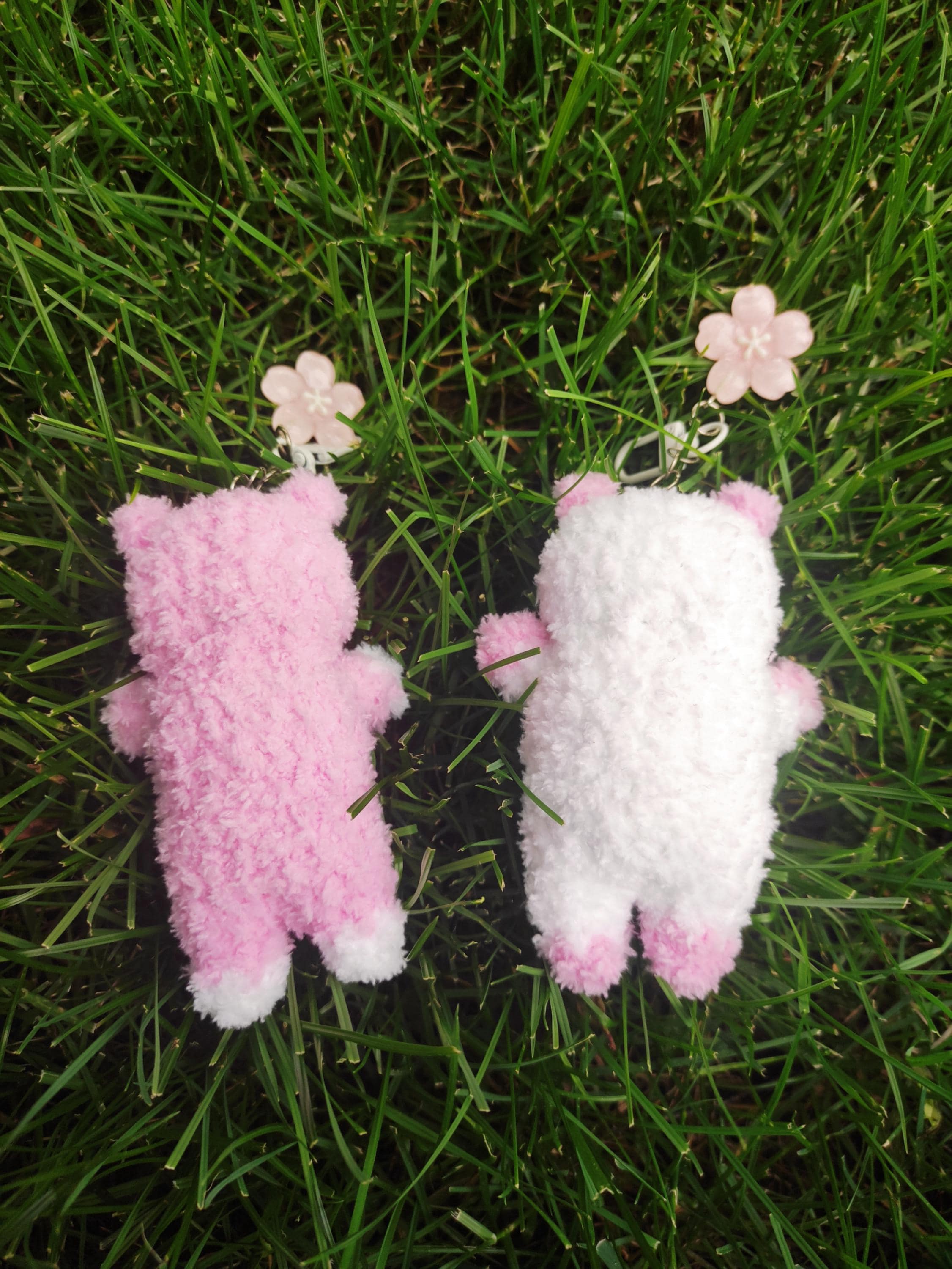 NISCAYA Portachiavi Gatto Sakura Con Fiori E Coniglietto - Carino Ciondolo In Lega Con Moschettone Per Chiavi, Zaino E Auto - 5