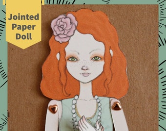 Little Eliza a Jointed Movable and Fully Articulated Paper Doll Print Ready to Assemble