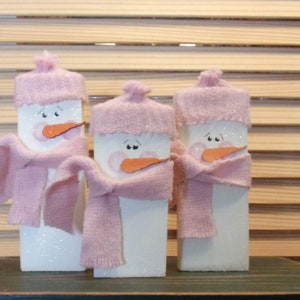 Shabby Chic French Country Snow Family