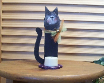 Boo Kitty Candle Holder