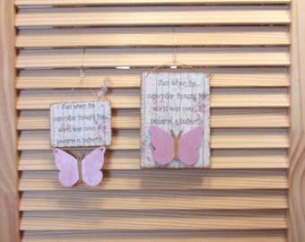 Butterfly Sentimental Sign