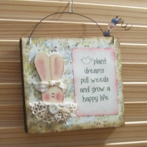 Handmade Wood Beatrice Bunny
