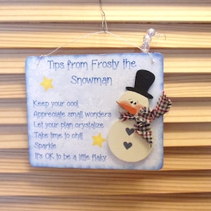 Tips from Frosty the Snowman