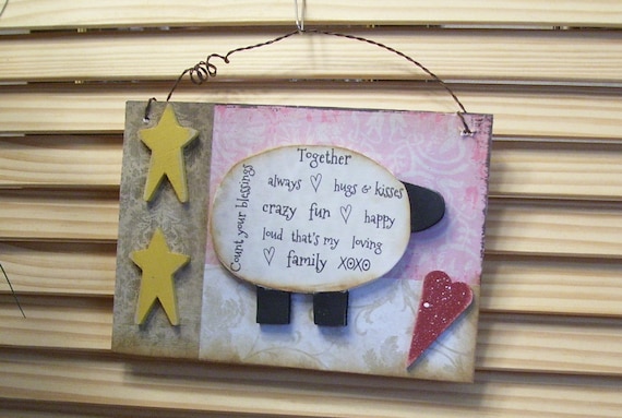 count your blessings sheep etsy