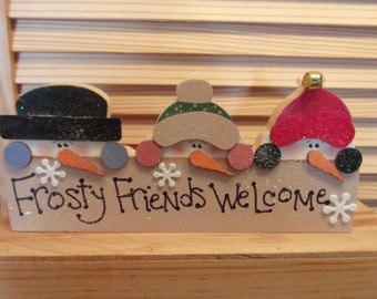 Frosty Friends Welcome Snowman Trio