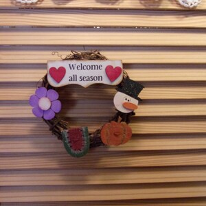 Welcome All Season Grapevine Wreath