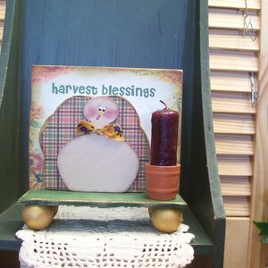 Harvest Blessings with Primitive Candle