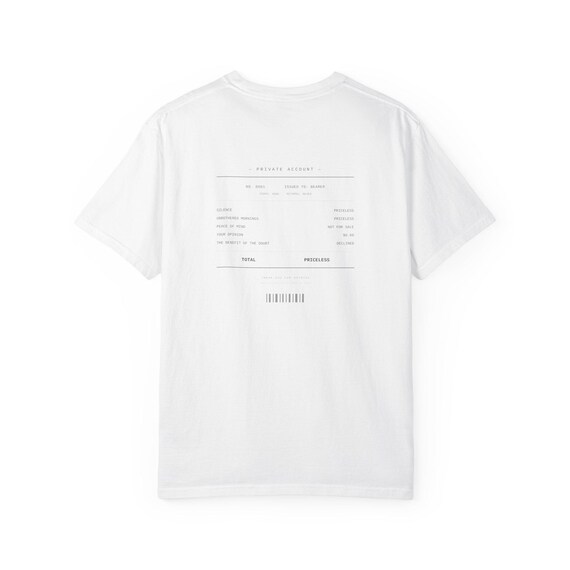 Receipt-Invoice Thermo Style Back Print T-shirt