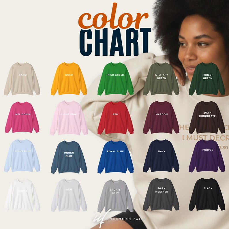 Embroidered Christian Sweatshirt | John 3:30 Faith Apparel, He Must Increase and I Decrease image 5