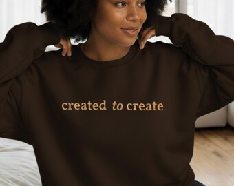 Create to Create Embroidered faith sweatshirt | minimalistic Christian apparel