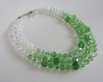 3 Strand One of a Kind Crystal Necklace