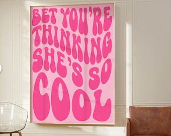 Retro 'That's So True'-tekstposter | Gracie Abrams | Digitale download songtekstafdruk | Wanddecoratie