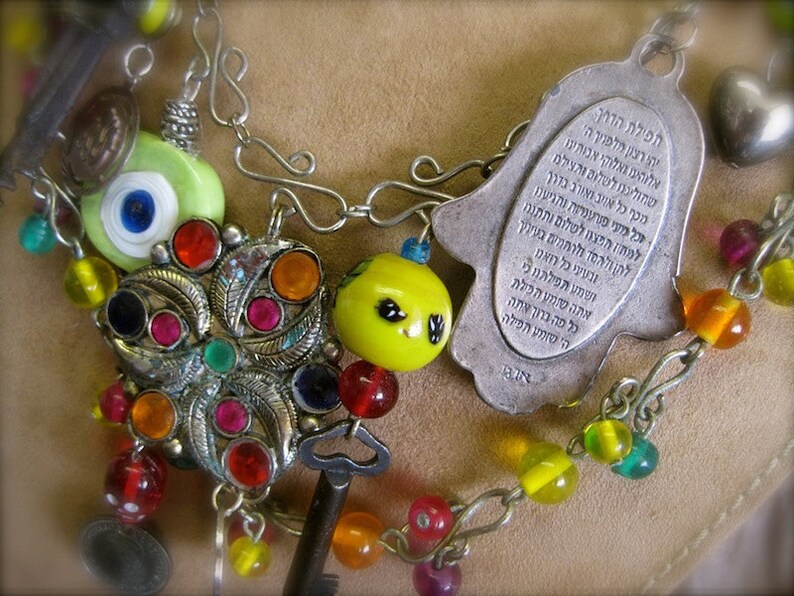 Gypsy in My Soul Evil Eye Necklace Voodoo Vintage Assemblage Etsy