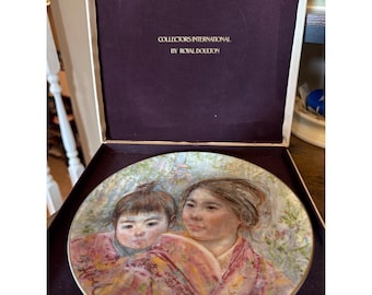 Sayuri And Child Edna Hibel Royal Doulton 1974 Plate IN BOX Original