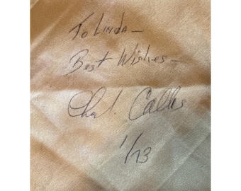 Charlie Callas AutoGraphed Handkerchief January 1973