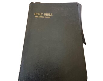 Vintage King James Holy Bible Red Letter Edition