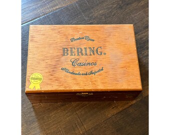 Bering Casinos Wooden Cigar Box