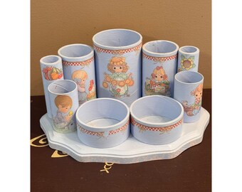 Precious Moments Vintage Wood Bathroom Organizer