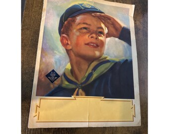Vintage Cub Scout Award Plaque Blank 1950's
