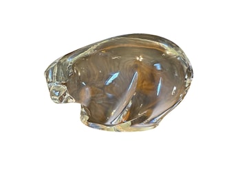 Dansk Lead Crystal Polar Bear Paperweight Figurine