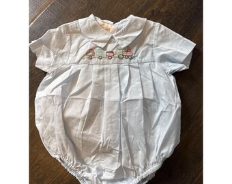 Sir John by Rosalina Baby Blue Romper 3 Mo. NWOT