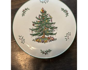 Vintage 11 3/4" D Ceramic Spode Flat Cake Plate Made In England