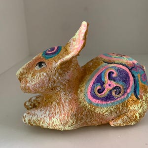 Unique Papier-mâché sculpture &quot;Easter Bunny&quot;, Handmade Papier-mâché, Papier Mache, Handmade Sculpture, Paper Mache Art, Unique Gift