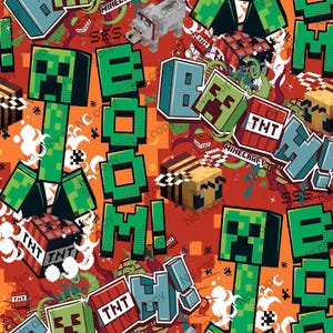 Videospiel-Digitalpapier, Minecraft-Digitalpapier, Minecraft-nahtlose Datei, Cartoon-nahtloses Muster, pixelige Designkunst