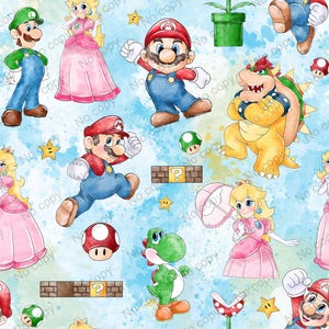 Super Bros Muster, nahtlose Super Bros Muster, Mario Videospiel Muster, Bros Cartoon nahtlose Datei, Mario Tumbler Wrap,