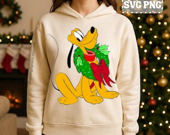 プルート ミッキーマウス クリスマス SVG Tシャツ 昇華クリップアート