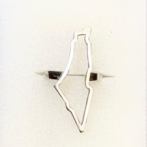 Schlichter, palästinensischer Kartenring aus Silber925
