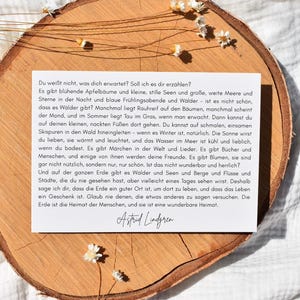 Postkarte | Karte | zur Geburt | Astrid Lindgren | Baby | Neugeborenen | Klappkarte