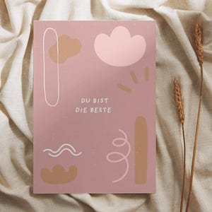 Karte "Du bist die Beste" | liebevolle Grußkarte | Geschenk für Freundin, Mama, Oma, Kollegin | Danke sagen