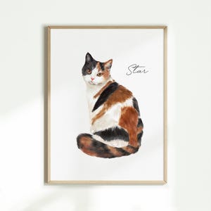 Mini Custom Pet Portrait from Photo, Hand Painted Watercolor Cat Painting, Pet Memorial Gift, Pet Loss Gift, Gift for Pet Lovers