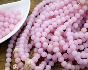 Vintage Glass Beads Japanese Pink 7mm Beads (Strand of 106 beads)