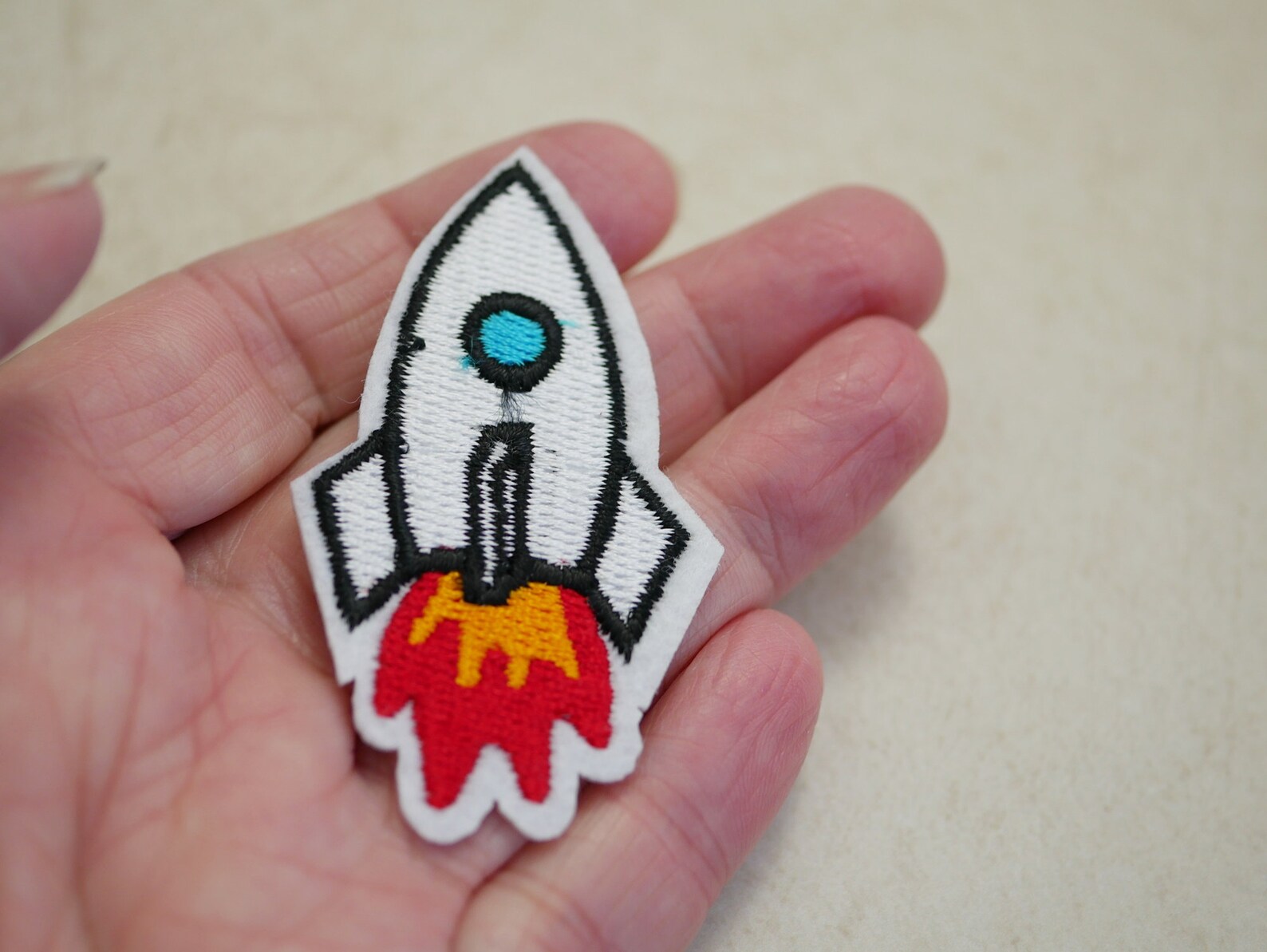Small Embroidered Rocket Patch Sew on Iron on Space Rocket Patch (1 ...