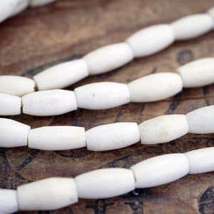 Bone Hairpipe Beads Cattle Bone Hairpipe Tubes 13x8mm Hair Pipe Beads 20 pcs HP2 image 3