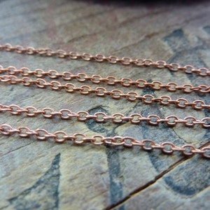 Vintage Copper Steel Small 1.6mm Cable Chain (Sold by the Foot) MC208