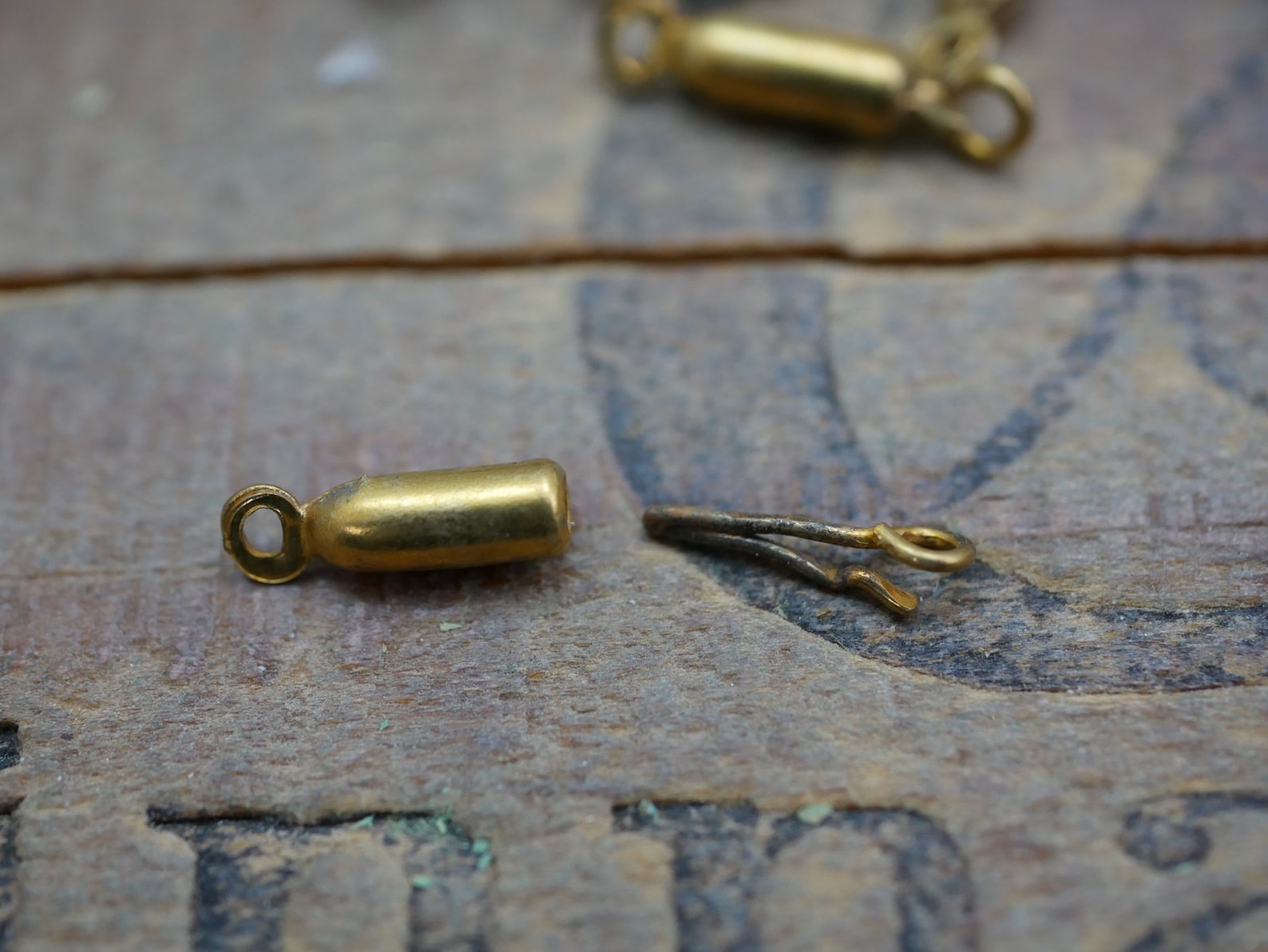 Vintage Brass Pinch Barrel Clasp Old Style Barrel Clasp 12 Etsy