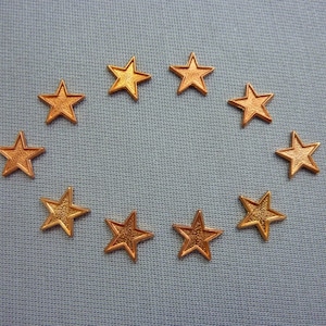 Vintage Copper Star Stamping Star Small 8mm Copper Stars with Small Lip (10pcs)