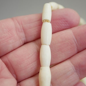 Bone Hairpipe Beads Cattle Bone Hairpipe Tubes 13x8mm Hair Pipe Beads 20 pcs HP2 image 4