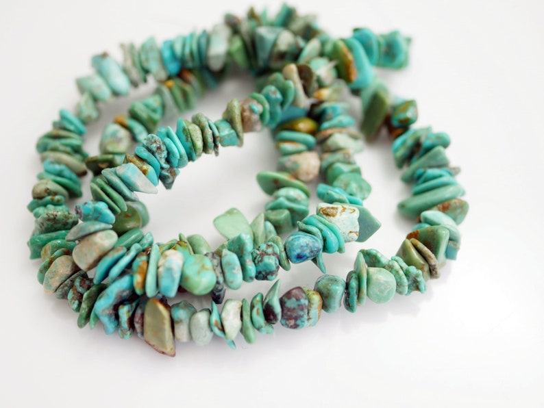 Turquoise Chip Strand Green Blue Chinese Turquoise About 10x4mm X603 15 Inch Strand