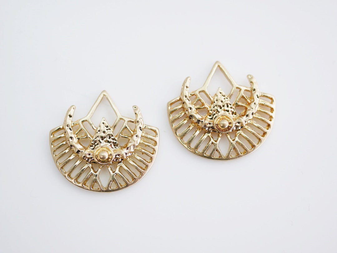 Zola Elements Gold Fan Drop Component 18x17mm Earring or Small - Etsy