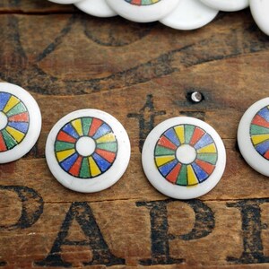Japanese Glass Cabochon 13mm Floral Cabochon (6)  J152