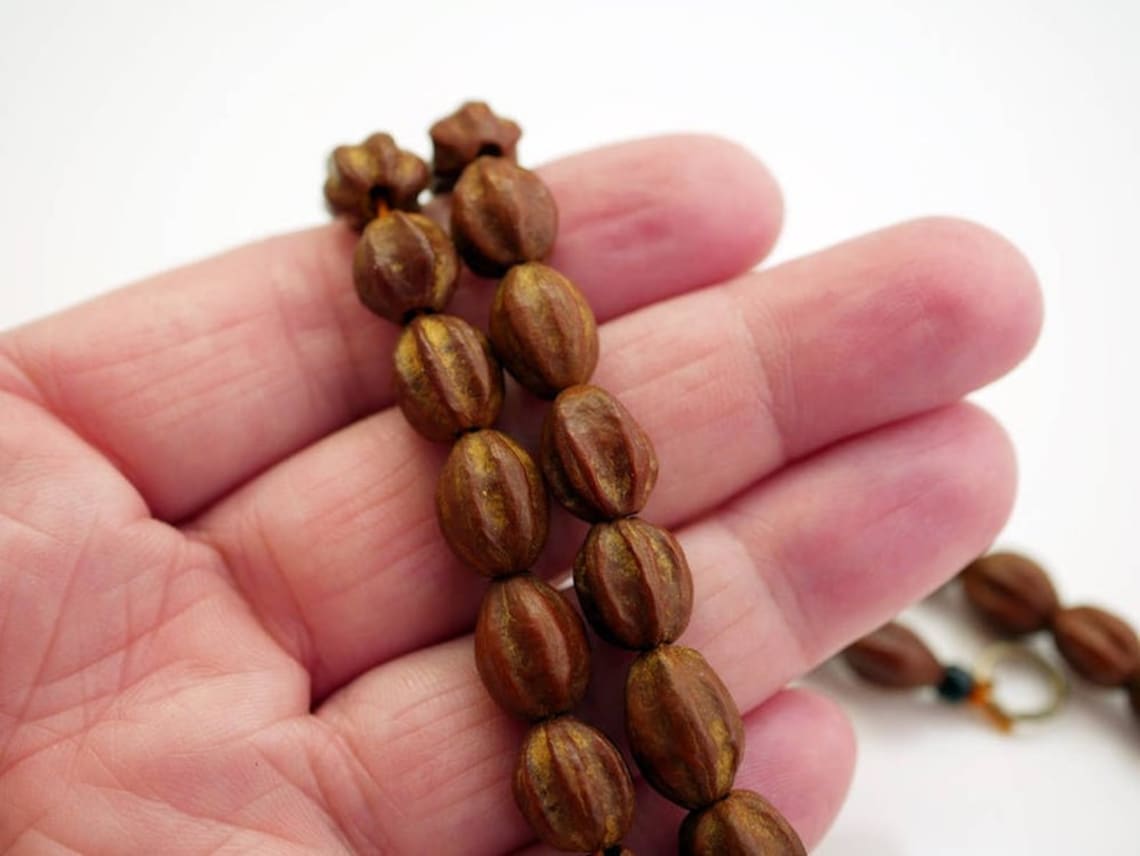 Carved Seed Pod Beads Afghan Beads Natural Beads Organic Seed Etsy