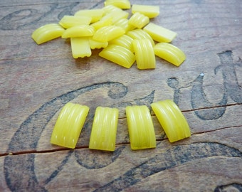 Art Deco glasstrass 14 x 7 mm gele glasstrass (4)