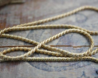 Vintage Gold Chain Brass Chain Round Serpentine Chain Solid Brass Chain 1.8mm Chain (sold by the foot) KP45